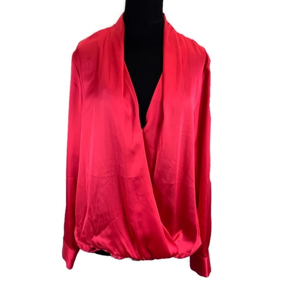 Apt. 9 Tops - Apt. 9 Wrap Pink Front Blouse Medium